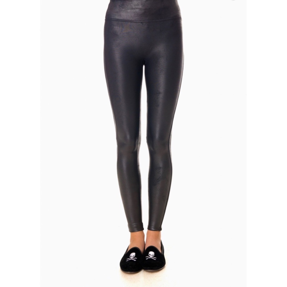 SPANX Faux Leather Leggings Petite Large